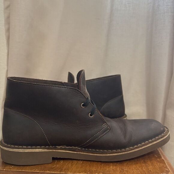 UNWORN Clarks Chukka Boots Mens 9.5 Brown Tussock Lace Up Casual Comfort Leather - Picture 4 of 14